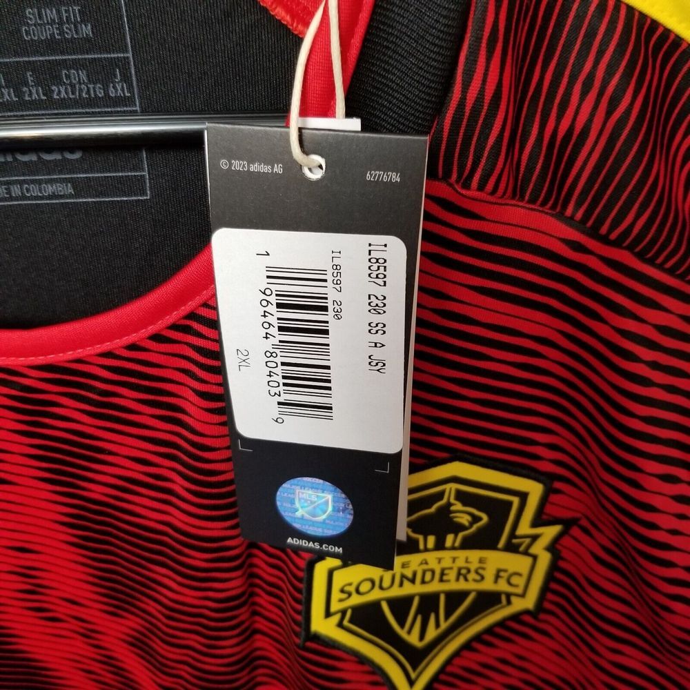 2023 Adidas Men's Seattle Sounders Away Bruce Lee Soccer Jersey 2XL XXL MLS‎ US - Picture 8 of 13